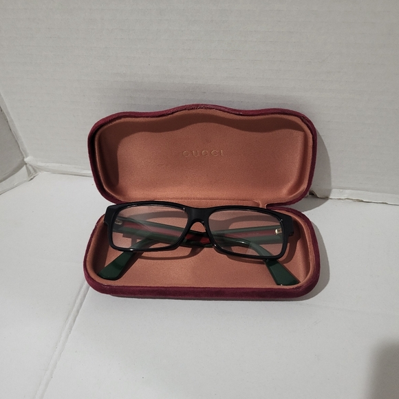 Gucci GG0344OA Plastic Eyeglass Frame 001 Black Multicolor 56-14 Italy W/Case - Picture 9 of 10